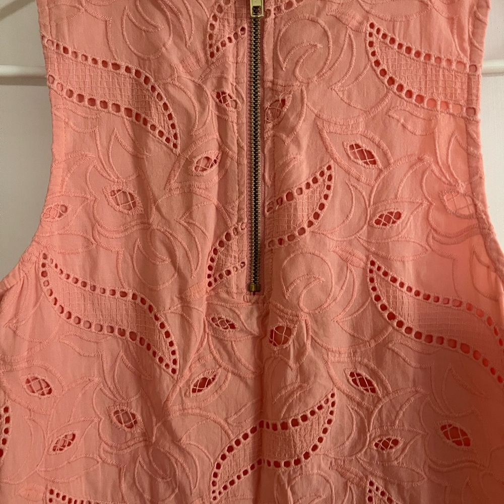 Pink Eyelet Shift Deess